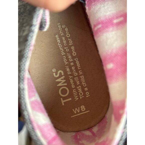 Toms Women’s 8 Chambray Denim Desert Wedge Lace Up Espadrille Ankle Boots - Picture 8 of 8